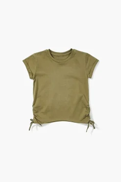 Girls Ruched Drawstring Tee (Kids)