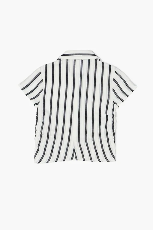 Girls Ruched Striped Shirt (Kids)