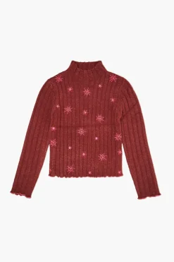 Girls Star Print Sweater (Kids)