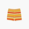 Girls Striped Crochet Shorts (Kids)