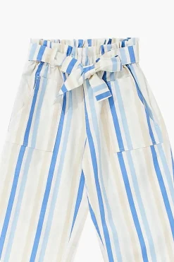 Girls Striped Paperbag Pants (Kids)
