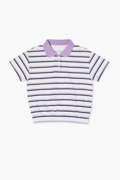 Girls Striped Polo Shirt (Kids)
