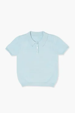 Girls Sweater-Knit Polo Shirt (Kids)