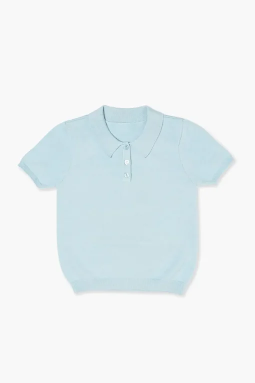 Girls Sweater-Knit Polo Shirt (Kids)