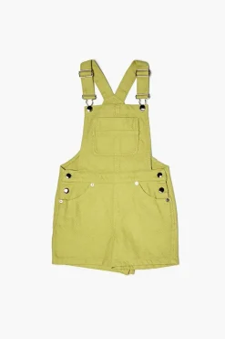 Girls Twill Overall Shorts (Kids)