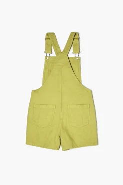 Girls Twill Overall Shorts (Kids)