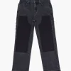 Girls Washed-Panel Jeans (Kids)