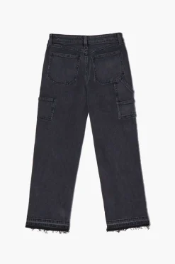 Girls Washed-Panel Jeans (Kids)