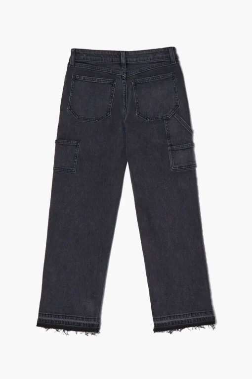 Girls Washed-Panel Jeans (Kids)