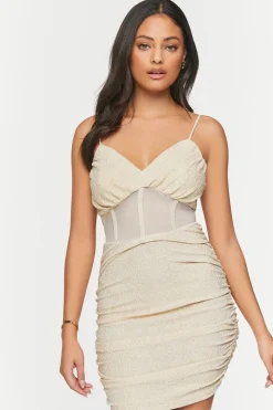 Glitter Knit Bustier Bodycon Dress