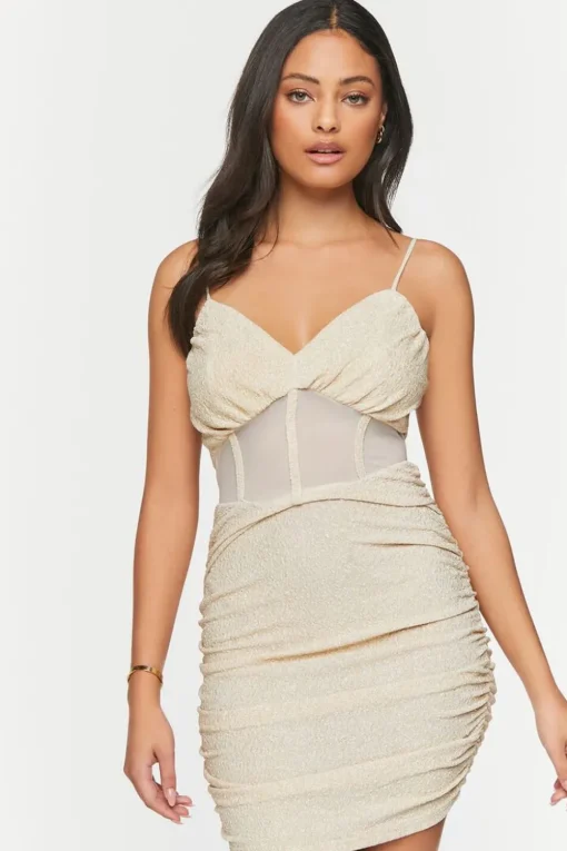 Glitter Knit Bustier Bodycon Dress