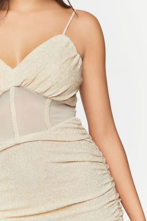Glitter Knit Bustier Bodycon Dress