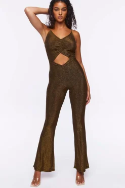 Glitter Knit Cutout Cami Jumpsuit