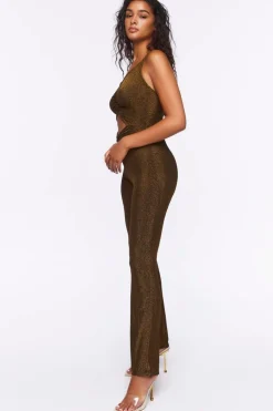 Glitter Knit Cutout Cami Jumpsuit