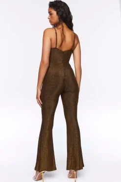 Glitter Knit Cutout Cami Jumpsuit