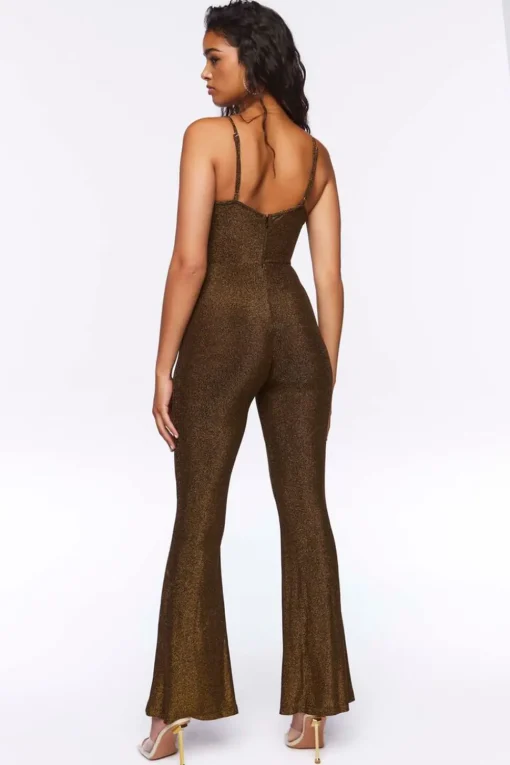 Glitter Knit Cutout Cami Jumpsuit