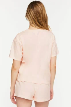 Graphic Tee & Shorts Pajama Set