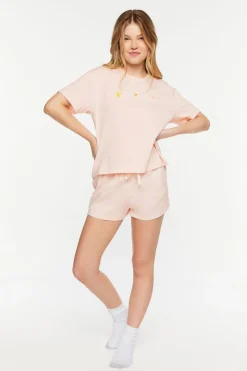 Graphic Tee & Shorts Pajama Set