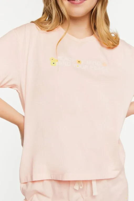 Graphic Tee & Shorts Pajama Set