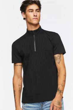 Half-Zip Funnel Neck Shirt