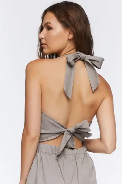 Halter Tie-Back Jumpsuit