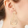 Hammered Teardrop Drop Earrings