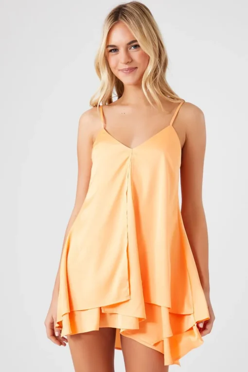 Handkerchief Satin Cami Dress