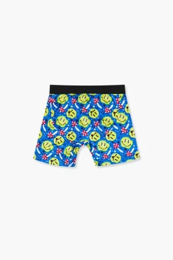 Happy Face & Mushroom Print Boxer Shorts