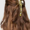 Happy Face Beaded Hair Claw Clip