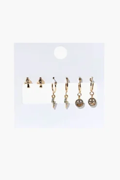 Happy Face Charm Earring Set