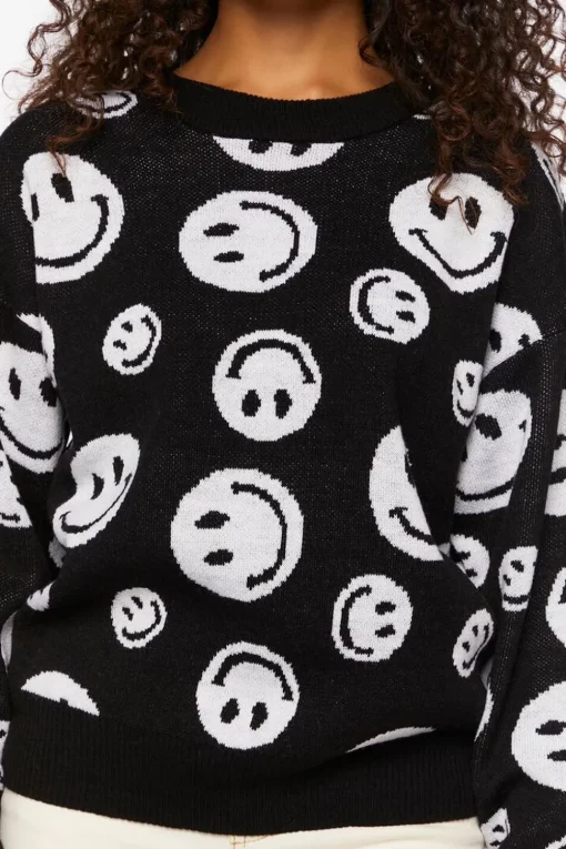 Happy Face Crew Sweater