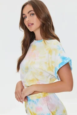 Happy Face Graphic Tie-Dye Tee