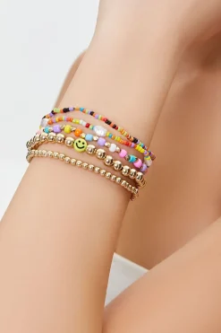 Happy Face Stretch-Bracelet Set