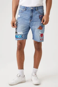 Hazy Daze Patch Denim Shorts