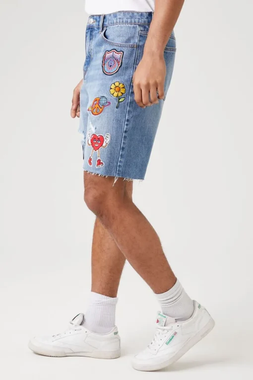 Hazy Daze Patch Denim Shorts