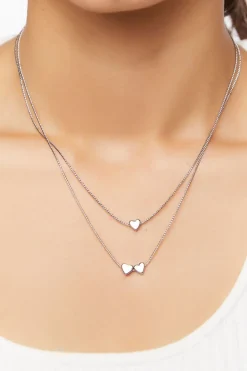 Heart Charm Necklace Set