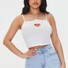 Heart Cutout Chain Cropped Cami