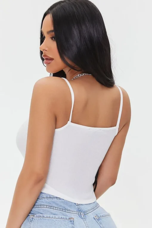 Heart Cutout Chain Cropped Cami