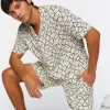 Heart Print Drawstring Shorts