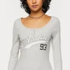 Heathered Austin Graphic Henley Tee