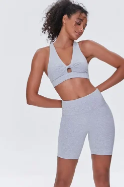 Heathered Biker Shorts