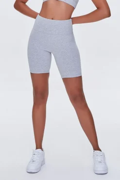 Heathered Biker Shorts