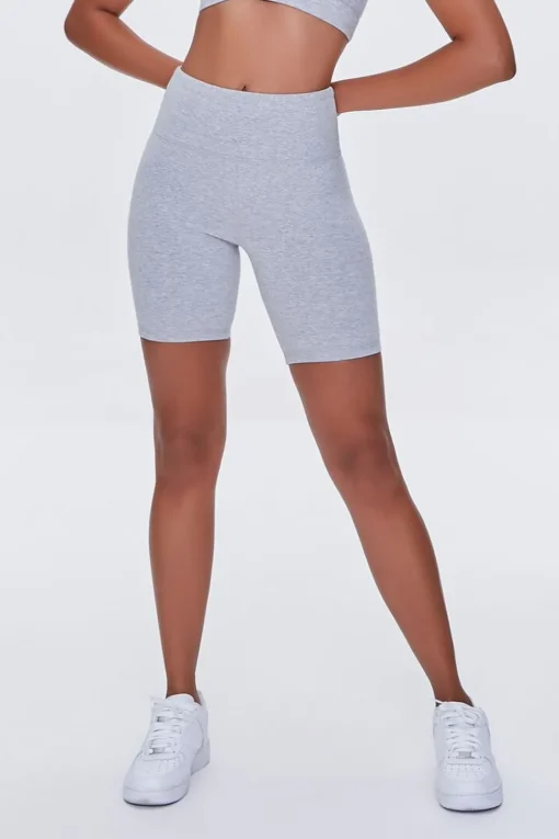 Heathered Biker Shorts
