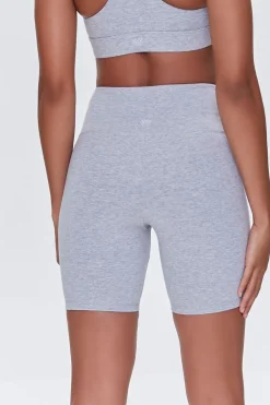 Heathered Biker Shorts
