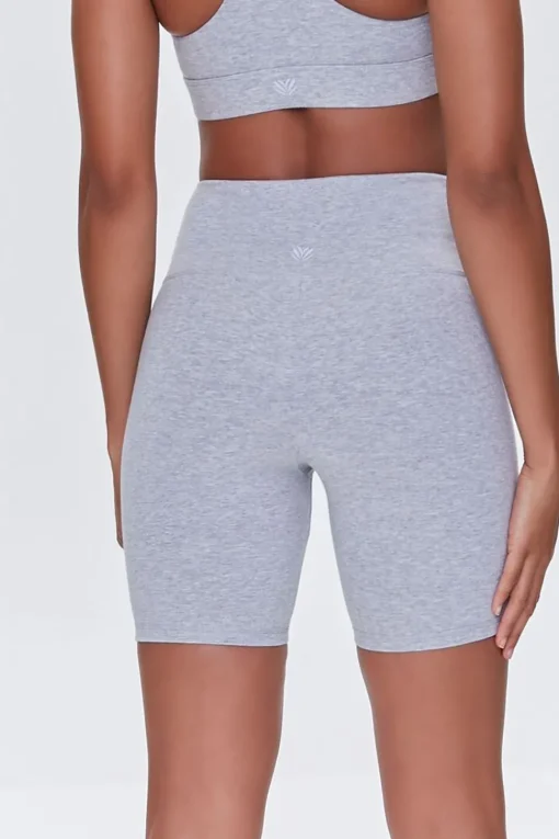 Heathered Biker Shorts