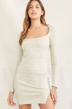 Heathered Knit Mini Dress