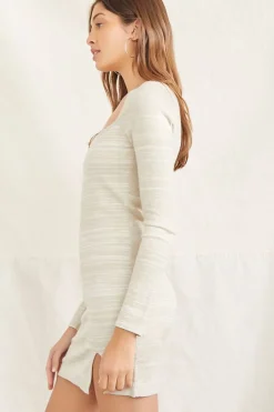 Heathered Knit Mini Dress