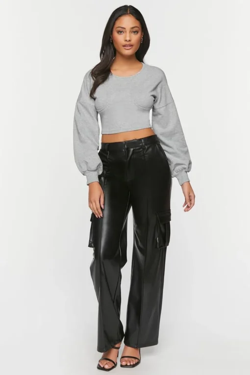 Heathered Underbust Crop Top