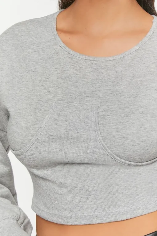 Heathered Underbust Crop Top