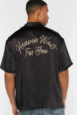 Heaven Waits Embroidered Shirt